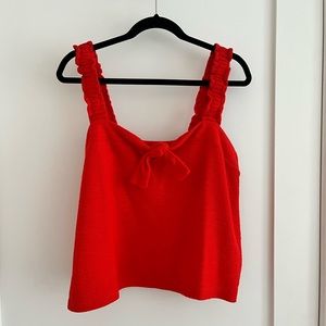 NWT Madewell red bow tank size L
